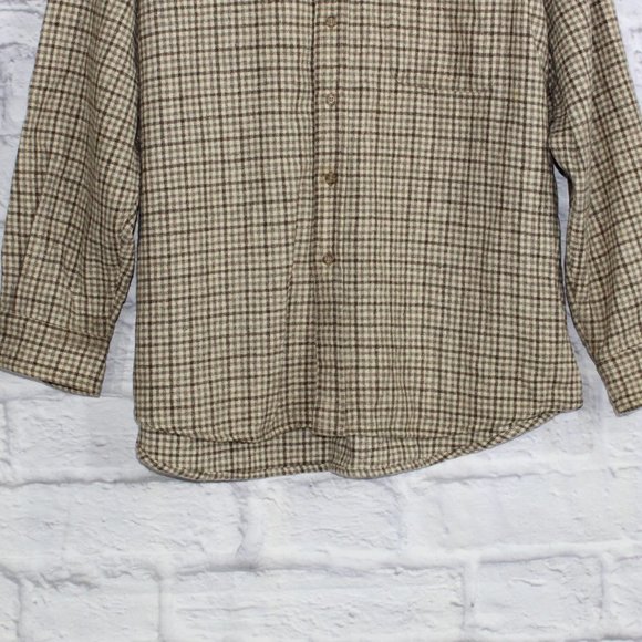 Vintage! Pendleton Wool Elbow Patch Flannel Button-Down Shirt Size XL - Picture 3 of 9